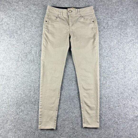 Democracy Ab Technology Jeans Womens 4 Tan Slimming Stretch Denim Pants* - Picture 1 of 15